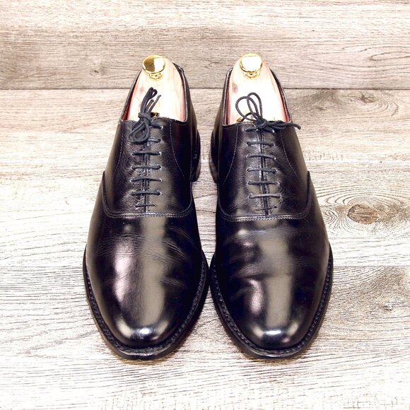 Allen Edmonds CARLYLE Plain Toe Oxford 11 D Black * add $15 new Trees - Picture 2 of 13
